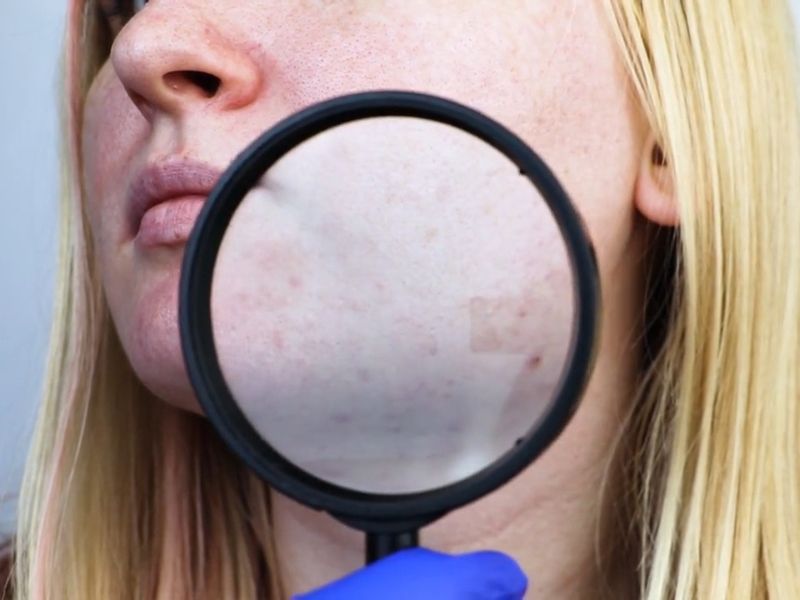 devojka na pregledu kod dermatologa